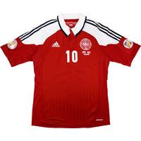 2012 denmark match issue home shirt rommedahl 10 v bulgaria