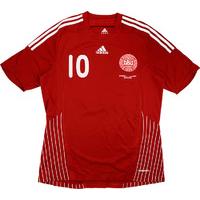 2008 Denmark Match Worn Home Shirt #10 (Rommedahl) v Czech Republic