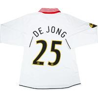 2007-08 PSV Match Issue Away L/S Shirt de Jong #25
