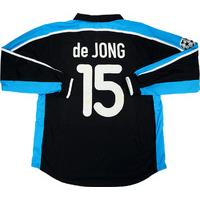2000-01 PSV Match Issue Champions League Away L/S Shirt de Jong #15
