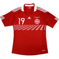 2010 Denmark Match Issue Home Shirt Rommedahl #19 (v South Africa)