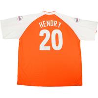 2002 03 blackpool match issue home shirt hendry 20