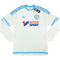 2015-16 Olympique Marseille Adizero Player Issue Home L/S Shirt *BNIB* M