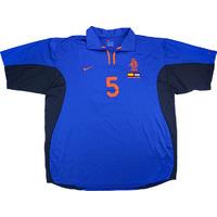 2000 Holland Match Worn Away Shirt Bogarde #5 (v Spain)