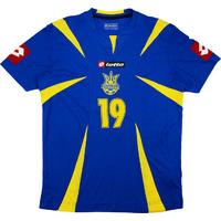 2008 Ukraine Match Worn Away Shirt #19 (Gai) v Holland