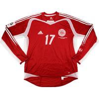 2005 Denmark Match Issue Home L/S Shirt #17 (Perez) v Kazakhstan