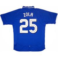 2001-03 Chelsea Home Shirt Zola #25 (Excellent) L