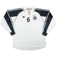 2000-01 Germany Match Issue Home L/S Shirt #6 (Hamann)