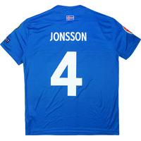 2014-15 Iceland Match Issue European Championship Qualifiers Home Shirt Jonsson #4