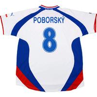 2000 02 czech republic away shirt poborsk 8 excellent l