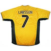 2002 03 celtic away shirt larsson 7 excellent m