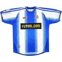 2001-02 Espanyol Match Worn Home Shirt Catala #27 (v Barcelona)