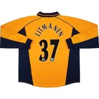 2001-02 Liverpool Away L/S Shirt Litmanen #37 (Excellent) L
