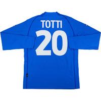2000-01 Italy Home L/S Shirt Totti #20 (Excellent) XL