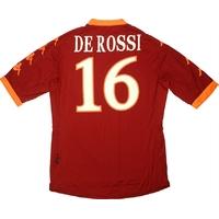 2010-11 Roma Home Shirt De Rossi #16 (Excellent) 3XL