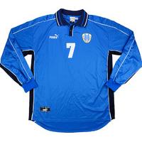 2002 Israel Match Worn Home L/S Shirt #7 (Banin) v Germany
