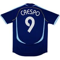 2006-07 Argentina Away Shirt Crespo #9 (Excellent) L