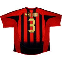 2004 05 ac milan home shirt maldini 3 excellent xl