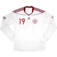 2009-11 Denmark L/S Match Issue Away Shirt #19 L