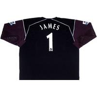 2004-05 Manchester City Match Issue GK Shirt James #1