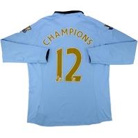 2012-13 Manchester City Home L/S Shirt Champions #12 (Excellent) L