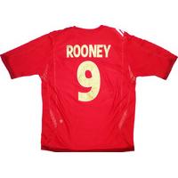 2006 08 england away shirt rooney 9 mint xxl