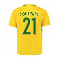 2016 17 brazil home shirt coutinho 21