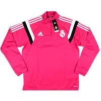 2014-15 Real Madrid Adidas 1/2 Zip Pink Training Top *BNIB*