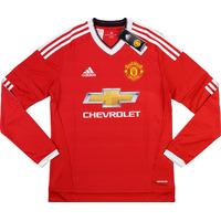 2015-16 Manchester United Home L/S Shirt *BNIB* XL.Boys