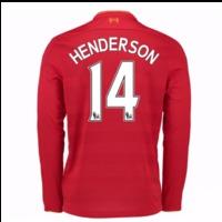 2016 17 liverpool home long sleeve shirt henderson 14 kids