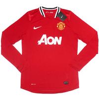 2011 12 manchester united player issue european home ls shirt bnib l