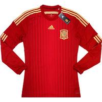 2013-15 Spain Adizero Player Issue Home L/S Shirt *BNIB*