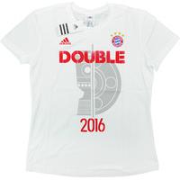 2016 bayern munich adidas double winners tee bnib womens