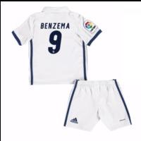2016-17 Real Madrid Kids Home Mini Kit (Benzema 9)