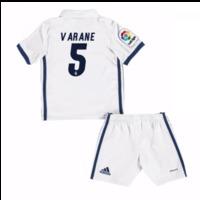2016-17 Real Madrid Kids Home Mini Kit (Varane 5)