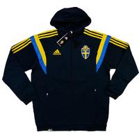 2014 15 sweden adidas hooded training top bnib