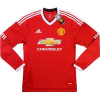 2015-16 Manchester United Adizero Player Issue Home L/S Shirt *BNIB*