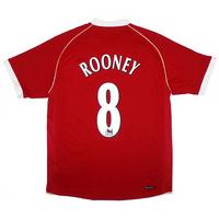 2006-07 Manchester United Home Shirt Rooney #8 (Good) L