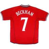 2002-04 England Away Shirt Beckham #7 (Very Good) M