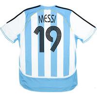 2005-07 Argentina Home Shirt Messi #19 (Excellent) L