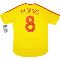 2006 07 liverpool european away shirt gerrard 8 wtags xxl