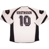 2004-05 KSC Lokeren Match Issue Away L/S Shirt Kristinsson #10