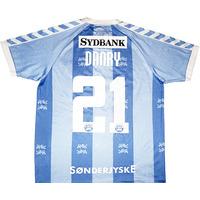 2005-06 SønderjyskE Match Issue Signed Home Shirt Danry #21