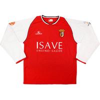 2003-04 SC Braga Match Issue Home L/S Shirt Wooter #11