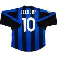 2000-01 Inter Milan Match Issue Home L/S Shirt Seedorf #10