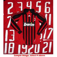 2007-08 AC Milan L/S Player Issue Home # Shirt *As New* S
