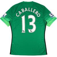 2015 16 manchester city match issue gk shirt caballero 13