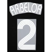 2006 08 liverpool european white name set arbeloa 2