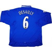 2001-02 Chelsea Match Worn Home L/S Shirt Desailly #6