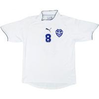 2002-03 Egaleo Match Issue Intertoto Cup Home Shirt Wanga #8 (v Fulham)